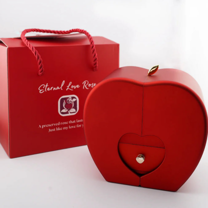 ✨ Regalo Inolvidable: Rosa Eterna 🌹 + Collar Trébol de 4 Hojas 🍀 - Amor y Suerte Eternos